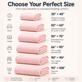 thumbnail image 5 of Continental Bedding Soft Lightweight Plush Microfleece Blanket for Couch, Sofa & Bed, Cozy Warm All-Season Throw, Light Pink, 30x40, 5 of 7