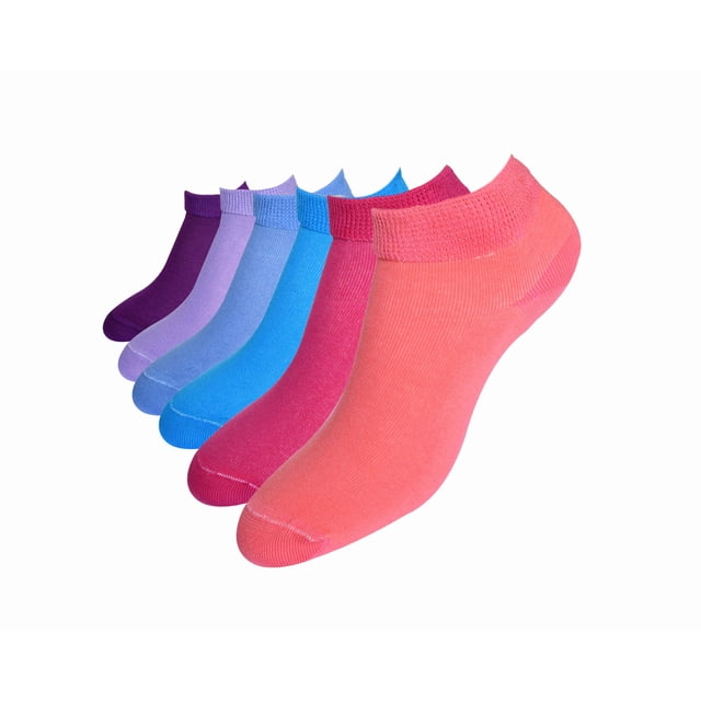 Calcetines para mujer. Hechos de algodón. Colores neón 6 pares