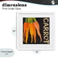 thumbnail image 4 of Stupell Industries Farmhouse Carrot Root Vegetable White Framed Print Under Glass, 13 x 13, by Nancy Overton, 4 of 8