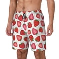 thumbnail image 2 of Xecao Hand Drawn Strawberry for Men's Swimming Trunks Swim Trunks Quick Dry Swim Shorts with Mesh Lining Funny Swimwear Bathing Suits, 2 of 9