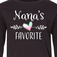 thumbnail image 4 of Inktastic Nana's Favorite- Heart Grandchild Long Sleeve Youth T-Shirt, 4 of 5