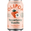 Olipop Sparkling Tonic Drink with Prebiotics and Digestive Health Benefits, Strawberry Vanilla, 12 Fl Oz (Pack of 12)