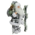 thumbnail image 4 of Northlight 12" Country Patchwork Gray and White Santa Claus Christmas Figure, 4 of 5