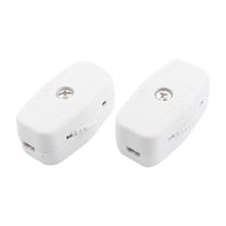 Unique Bargains 1.4" TS-09B 125V 3A 2 Positions ON/OFF Cord Switch W Gear Plastic White 2Pcs