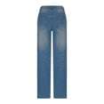 thumbnail image 5 of YueHuiYing Wide Leg Jeans for Women Trendy High Waisted Stretchy Denim Pants 90s Baggy Jeans Trouser Jeans with Pockets Blue XS, 5 of 5