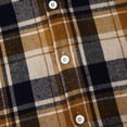 thumbnail image 7 of TOWED22 Mens Flannel Hoodie Shirts Casual Hooded Shirts Plaid Printed Pattern Long Sleeve Shirt Jacket Button-up Tops(Khaki,L), 7 of 7