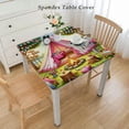 thumbnail image 2 of HAOXIT Camping Theme Pink Tablecloths Decoration Waterproof Rectangle Cute Table Covers for Kids Girls Birthday Party Hiking Picnic Party Supplies 48''x48'', 2 of 7