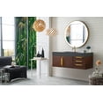thumbnail image 2 of James Martin Furniture 389-V48-CFO-G-DGG 48 in. Mercer Island Coffee Oak & Radiant Gold Single Bathroom Vanity with Glossy Dark Gray Solid Surface Top, 2 of 5