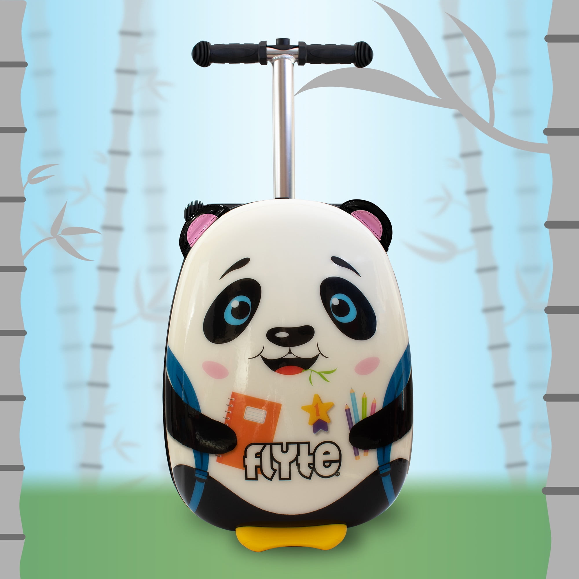 Flyte Scooter Suitcase Folding Kids Luggage Penni the Panda 18