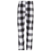 North 15 Boy's Cozy Plaid Polar Fleece Lounge Pants-1225B-Design 13-10-12