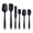 Black, variant on 6-Piece Silicone Spatula Set, Food-Grade Heat-Resistant Kitchen Cooking Utensils for Cooking and Baking, BPA-Free Dishwasher Safe Tools for Nonstick Cookware, Black