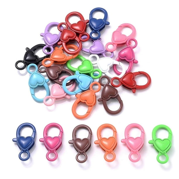 100Pcs 22mm Plastic Lobster Clasp Key Ring for Jewelry Making
