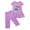 Purple, variant on Girls' Sleepwear Agkizg 2-Piece Girls' Pajama Sets,Kids Nightwear Loungewear Clothes Set,Round Neck Print Short Sleeved Elastic Waist Cropped Pants Two-piece Set