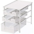 thumbnail image 2 of Simple Houseware Stackable 3 Tier Sliding Basket Organizer Drawer, White, 2 of 4