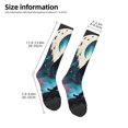 thumbnail image 2 of Fotbe Artistic Moon Valley Wolf Calcetas Divertidas Estampadas para Hombre y Mujer, Calcetas de Algodón hasta la Rodilla para Caminar, Correr, Enfermería y Embarazo, 2 of 6