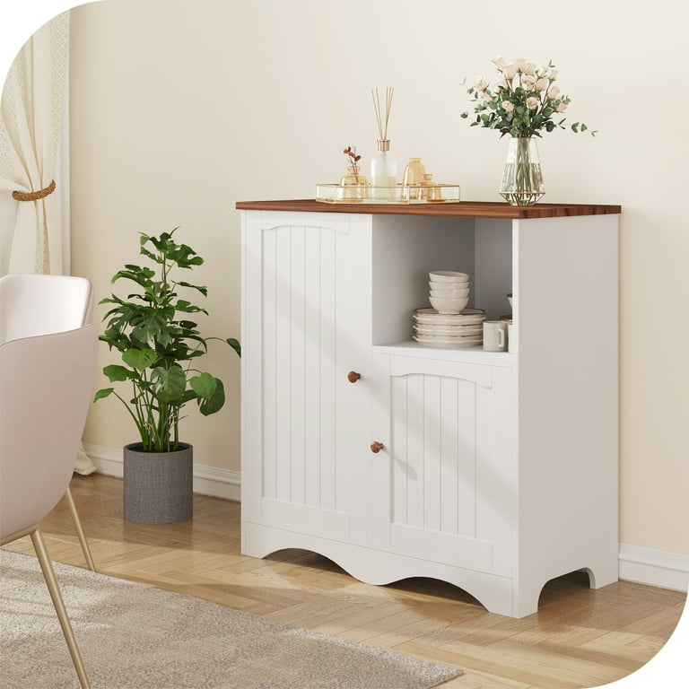 Kitchen Storage Cabinet Sideboard with 2 Shelves Drawer Cupboard