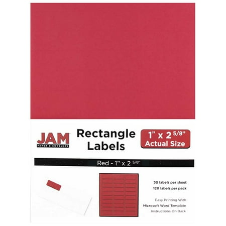 jam paper mailing address labels small 1 x 2 5 8 red kraft 30