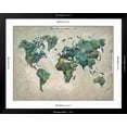 thumbnail image 5 of Art.com Wonderful World Map Art Print by James Zheng, Black Frame Wall Art, 40" x 32", 5 of 5