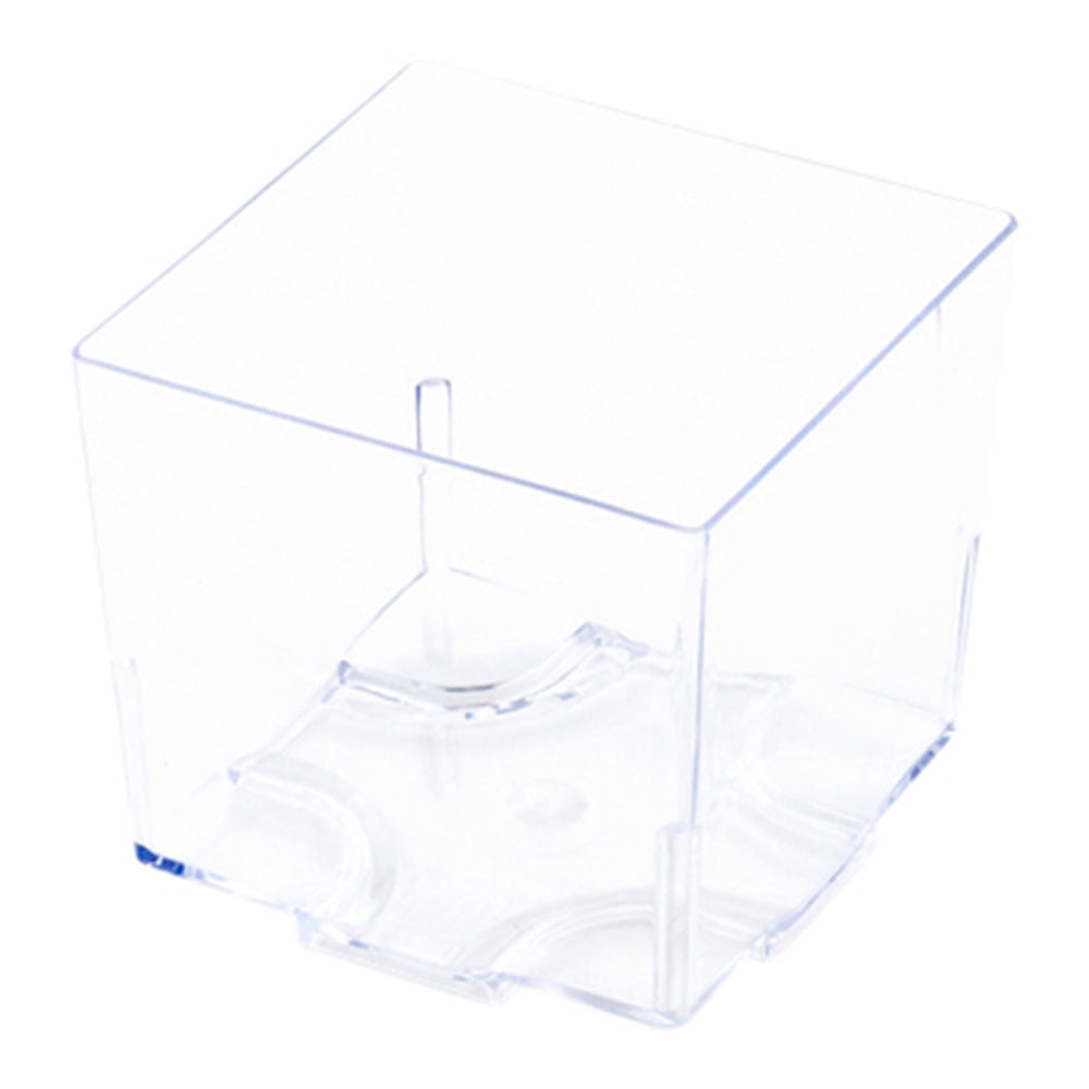 5 oz Square Clear Plastic Large Quadrato Cube 2 1/4" x 2 1/4" x 2 1/4