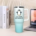 thumbnail image 2 of 40 oz Penguin Tumbler with Handle and Straw, Vacuum Insulated Water Bottle Stainless Steel, Leak Proof Travel Coffee Mug Gifts for Penguin Lover,Cute Cup for Home Office Car Outdoors Sports, 2 of 6