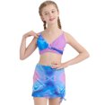 thumbnail image 3 of Ardorlove Girls Swimsuit 3 Pcs Tropical Print Bathing Suits Swimwear Cover Up Skirt Kids Teen Bathing Suit 7-16 Years, 3 of 9