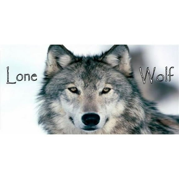 Lone Wolf Photo License Plate