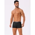 thumbnail image 2 of DARING DIVA Men's Lightweight Short Leg Stretch Boxer Briefs 28 Black, 2 of 6
