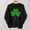 A873 Black, variant on St. Patrick's Day Sweatshirt for Women Crewneck Long Sleeve Classic Solid Shamrock Graphic Relaxed Fit Comfy Cotton Blend Irish Holiday Clothes