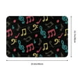 thumbnail image 3 of XMXT Non-Slip Polyester Bathroom Rugs Kitchen Door Mat, Colorful Music Symbols Machine Washable Bath Mats Rug for Kitchen Shower Bathtub Decor, 15.7 x 23.6 inches, 3 of 9