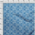 thumbnail image 2 of oneOone Viscose Jersey Medium Blue Fabric Geometric African Fabric For Sewing Printed Craft Fabric By The Yard 60 Inch Wide, 2 of 5
