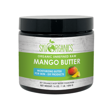 Sky Organics Unrefined, Organic Mango Butter for Dry Skin and Hair Care, 16 (Best Organic Skin Care Brands In India)