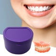 thumbnail image 1 of Plastic Container Case Denture Bath Box Mouthguards Storage,Purple Separate Bottling, 1 of 4