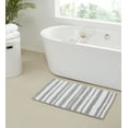 thumbnail image 3 of Better Trends 17" x 24" Bathroom Rugs 100% Polyester Soft Water Absorbent Non Slip Bath Mat Machine Washable Rug Marrakesh Collection - Silver, 3 of 6