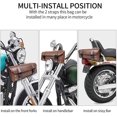 thumbnail image 5 of Zshan Motorcycle Tools Round PU Leather Fork Bag for Harley Davidson Custom Motorcycle (Black), 5 of 5