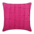 thumbnail image 6 of The HomeCentric Chair Cushion Cover, Fuchsia Pink Decorative Pillowcases Pack of 2, 16x16 inch (40x40 cm) Suede Pillow Cover&nbsp;For Sofa, Solid Pintucks, Textured, Striped, Accent - Pink Love Tune, 6 of 11