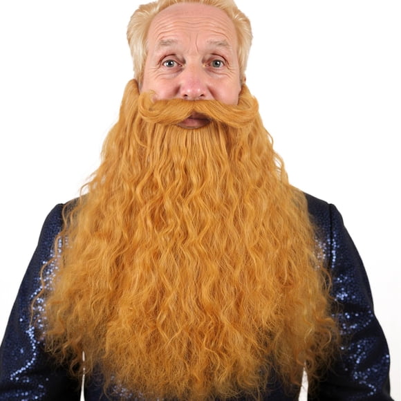 Disfraz FantaLook de barba falsa de 45 cm de largo para Halloween y adultos