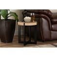 thumbnail image 5 of Horace Rustic and Industrial Natural Brown Finished Wood and Black Finished Metal End Table, 5 of 5