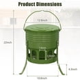 thumbnail image 2 of Metal Chicken Feeder No Waste, 20 Lbs Large Automatic Chicken Feeder with 12 Ports, Adjustable Height Poultry Feeder with Lid & Handle, Rat Proof Rust Proof Feed Box for Poultry & Backyard Chickens, 2 of 7