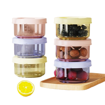 Bxaolu 6pcs 2 oz Salad Dressing Container, Reusable Condiment Containers Sauce Cups with Leak-proof Lids, Small Plastic Food Storage Containers for Lunches, Freezer, Microwave & Dishwasher Safe