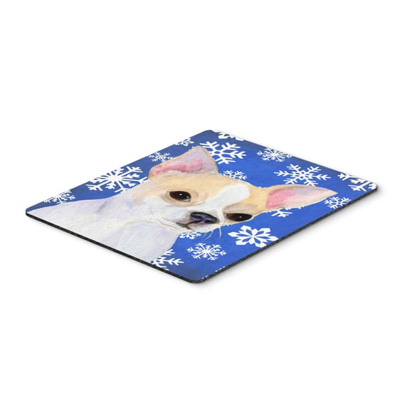 Carolines Treasures SS4612MP "Chihuahua Winter Snowflakes Holiday Mouse Pad Hot Pad or Trivet" Large multicolor