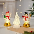 thumbnail image 4 of Battery Operated Lighted Snowman Figurines - Christmas Decorations with Santa Hat & Scarf, Acrylic Snowmen Lantern for Indoor Holiday Home Decor and Tabletop, 4 of 4