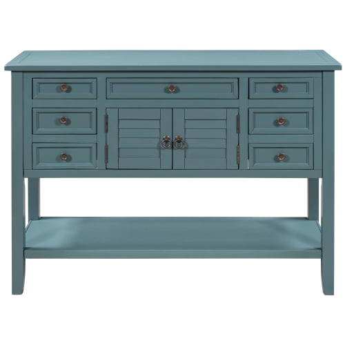 45 Modern Console Table Sofa For Living Room With 7 Drawers 1 Cabinet And Shelf Com 45 Modern Console Table Sofa, How To Build A Sofa Table With Drawers