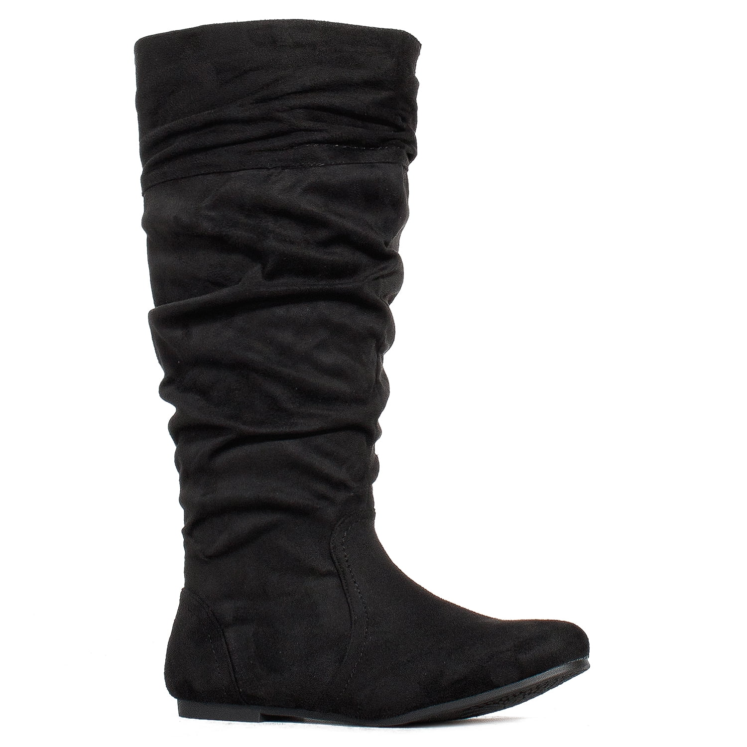 ladies pull on knee high boots