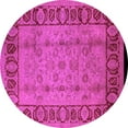 thumbnail image 1 of Ahgly Company Indoor Round Oriental Pink Traditional Area Rugs, 3' Round, 1 of 4