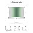 thumbnail image 6 of Sage Green Grey Gradient Sun Shade Sail 12' x 16', Minimalist Ombre Modern Art Rectangle Outdoor Sunshade Canopy, Waterproof UV Block Patio Covers for Garden Yard Beach, 6 of 9