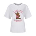 thumbnail image 4 of TSADFHJI Hauts de Noël Élégants pour Femmes Plus Mode Décontractée Imprimée Col Rond Manches Courtes T-Shirt TG, 4 of 4