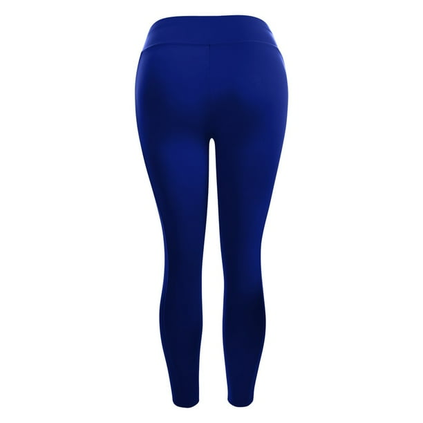 nsendm Unisex Pants Adult Yoga Pants Tall Length for Women with Pockets  Pocket Running Leggings Workout Pants Women Yoga Cotton Pants for(Blue, L)