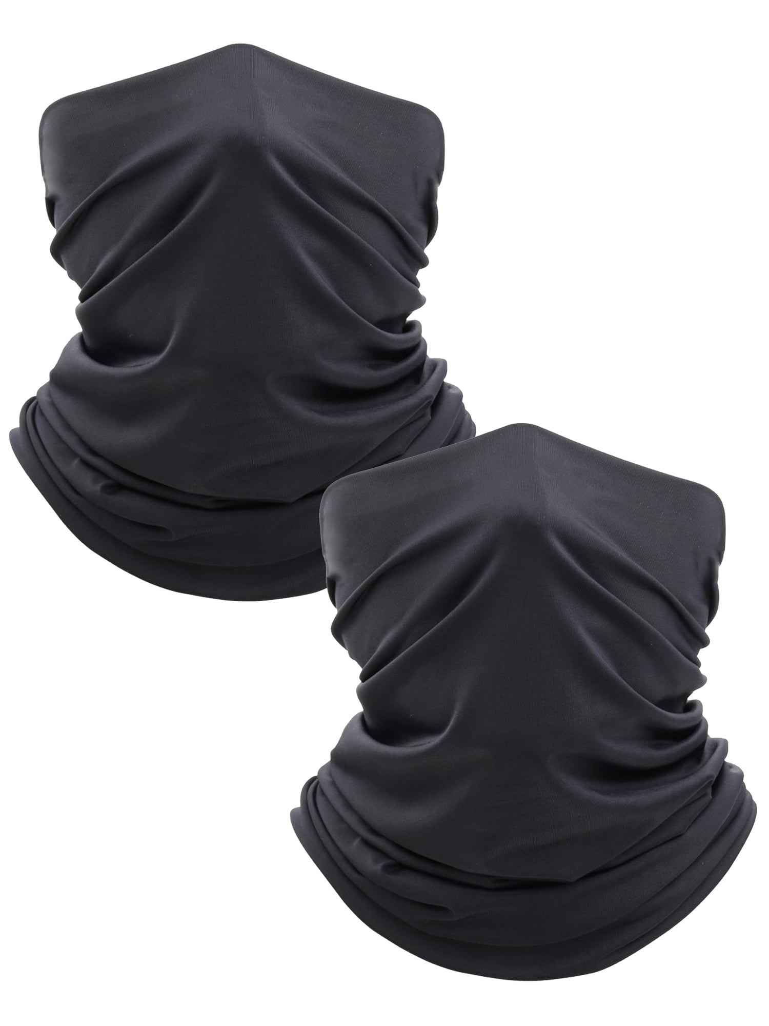 2Pack Moisture Wicking Breathable Stretch Face Neck Gaiter Mask