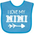 thumbnail image 3 of Inktastic I Love My Mimi with Arrow Boys or Girls Baby Bib, 3 of 4