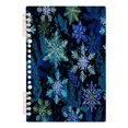 thumbnail image 2 of Wirebound Notebook Hardcover Spiral Notebooks Blue-purple Snowflakes, 60 Pages, 80 GSM, 5.7 x 8.3in, 2 of 7